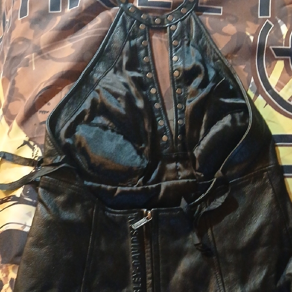 NWT Harley-Davidson Black Leather Halter Top - Picture 12 of 12